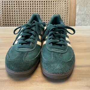 Adidas Samba forest green suede sneakers